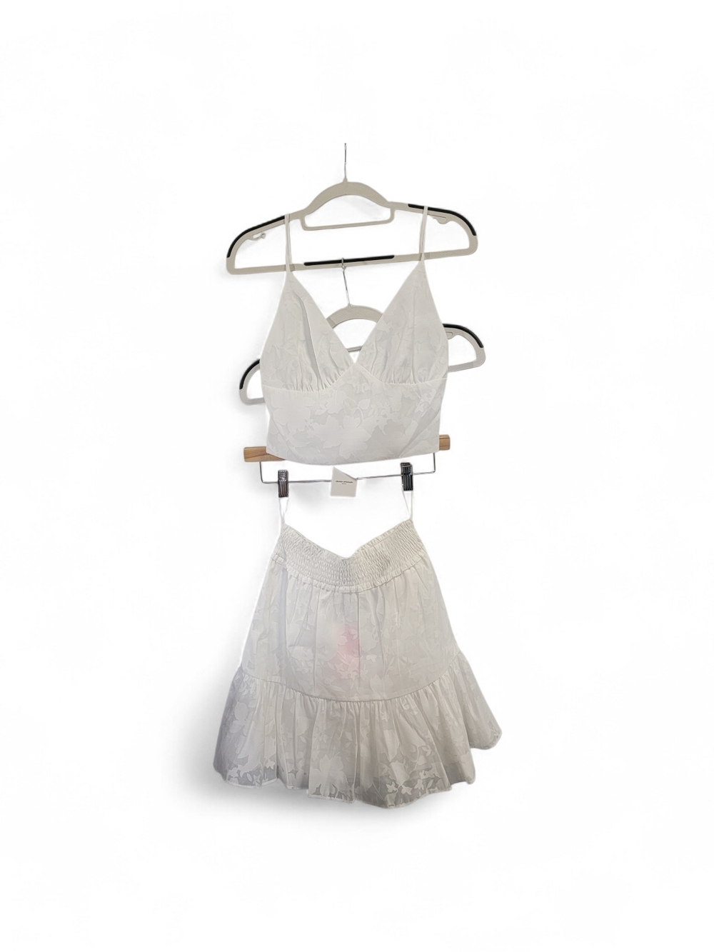 Amanda Uprichard White Tiered Mini Skirt & Top - Picture 2 of 6